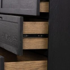 Veneto 6 Drawer Dresser - Drifted Matte Black -France and So Furniture 233092 001 DET 7
