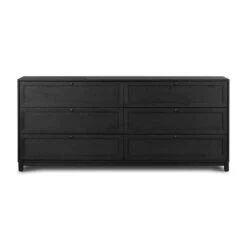 Veneto 6 Drawer Dresser - Drifted Matte Black
