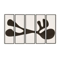 Abstract Form I Set By FH Art Studio - Black 2.5 Maple