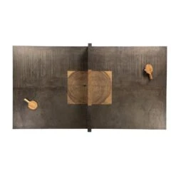 Ace Pong Table - Natural Brown Oyster Guanacaste -France and So Furniture 234228 002 TOP 2