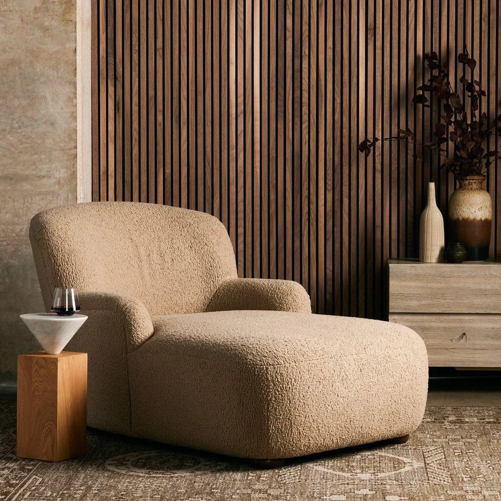 Haviland Chaise Lounge - Sheepskin Camel 12 Haviland Chaise Lounge - Sheepskin Camel - Image 12