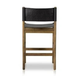 Lena Bar + Counter Stool - Bar - Sonoma Black W/ Solid Parawood -France and So Furniture 234768 007 BCK 1