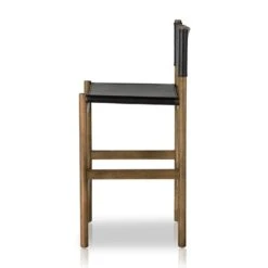 Lena Bar + Counter Stool - Bar - Sonoma Black W/ Solid Parawood -France and So Furniture 234768 007 SID 1