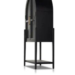Benson Bar Cabinet - Drifted Matte Black -France and So Furniture 234848 001 DET 1