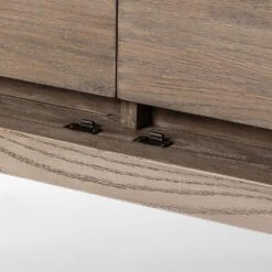 Benson Bar Cabinet - Rustic White Veneer -France and So Furniture 234848 004 DET 6