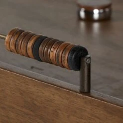 Sylvestra Shuffleboard Table - Carbonized Black - Black, Grey, Brown -France and So Furniture 235088 001 DET 3