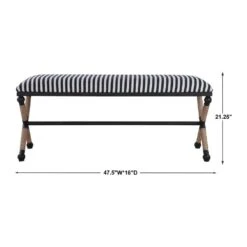 Braddock Striped Bench -France and So Furniture 23527 9