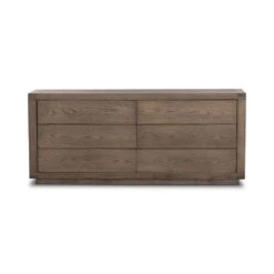 Harvey 6 Drawer Dresser - Worn Oak Veneer