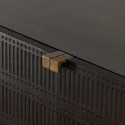 Shelby Bar Cabinet - Carved Vintage Brown -France and So Furniture 235482 001 DET 3