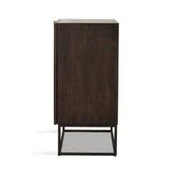 Shelby Bar Cabinet - Carved Vintage Brown -France and So Furniture 235482 001 SID 1