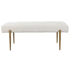Olivier White Bench -France and So Furniture 23572 2