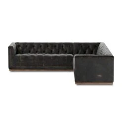 Kallum Corner Sectional - 101" Destroyed Black -France and So Furniture 236166 001 SID 1
