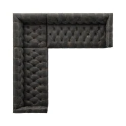 Kallum Corner Sectional - 101" Destroyed Black -France and So Furniture 236166 001 TOP 1