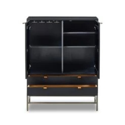 Troy Bar Cabinet - Black Wash Poplar -France and So Furniture 236606 002 OPN 1