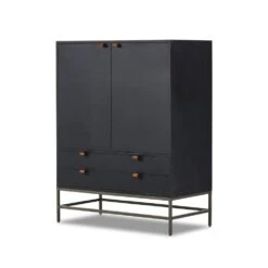 Troy Bar Cabinet - Black Wash Poplar -France and So Furniture 236606 002 PRM 1 d7afccae d094 43bb ac8a 6ce638ab97b5