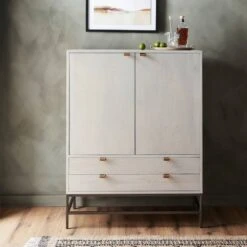 Troy Bar Cabinet - Dove Poplar 16 Troy Bar Cabinet - Dove Poplar -France and So Furniture 236606 003 ESS Closed