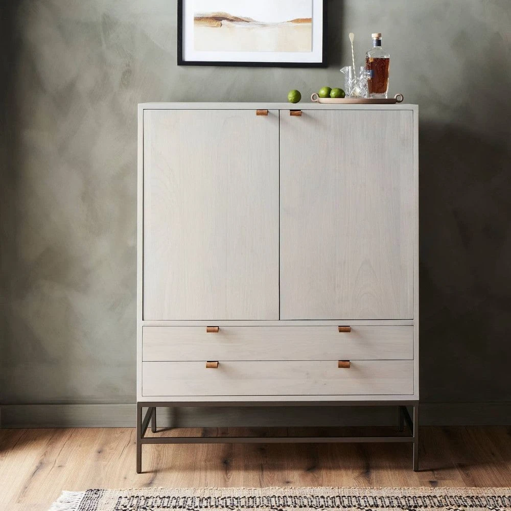 Troy Bar Cabinet - Dove Poplar 4 Troy Bar Cabinet - Dove Poplar - Image 4