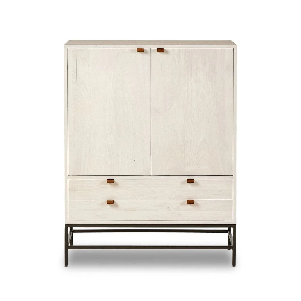 Troy Bar Cabinet - Dove Poplar 1 Troy Bar Cabinet - Dove Poplar