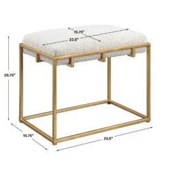 Paradox Small Bench, Gold -France and So Furniture 23663 7
