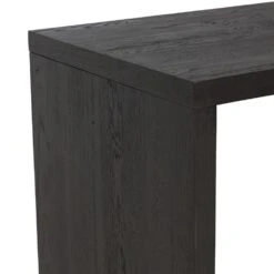 Posada L-Shaped Desk - Worn Black Oak Veneer -France and So Furniture 237442 002 DET 1