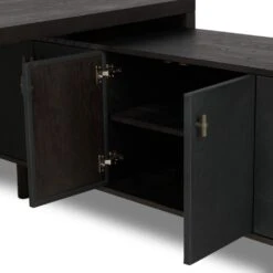 Posada L-Shaped Desk - Worn Black Oak Veneer -France and So Furniture 237442 002 DET 3