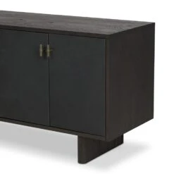 Posada L-Shaped Desk - Worn Black Oak Veneer -France and So Furniture 237442 002 DET 4