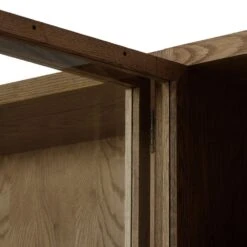 Veneto Panel And Glass Door Double Cabinet - Drifted Oak Solid -France and So Furniture 237536 002 DET 1 ccace8ca 6d3e 4806 b802 4ef50670c1bd
