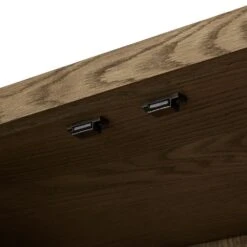 Veneto Panel And Glass Door Double Cabinet - Drifted Oak Solid -France and So Furniture 237536 002 DET 3 74e0f5e9 bcc0 4c01 add2 c8f672601754