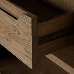 Veneto Panel And Glass Door Double Cabinet - Drifted Oak Solid -France and So Furniture 237536 002 DET 4 09e6291b 34ec 469e aa41 aa576edeb189