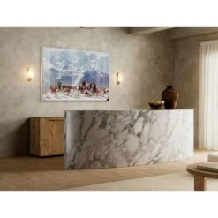 Lounging In Verbier By Slim Aarons - 72"X48" - White Maple -France and So Furniture 237842 001 ROM 1