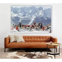 Lounging In Verbier By Slim Aarons - 72"X48" - White Maple -France and So Furniture 237842 001 ROM 1 4fef8139 b03f 451e 960c da285c8c87c4