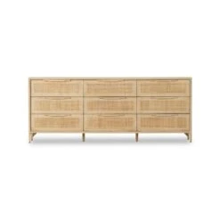 Loraine 9 Drawer Dresser - Natural Mango