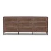 Loraine 9 Drawer Dresser - Brown Cane