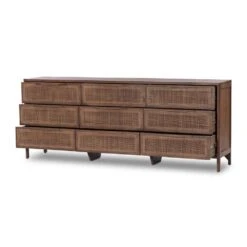 Loraine 9 Drawer Dresser - Brown Cane -France and So Furniture 238478 003 OPN 1