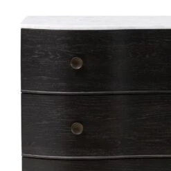 Domingo Marble Chest - Distressed Black -France and So Furniture 238583 002 DET 1