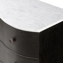 Domingo Marble Chest - Distressed Black -France and So Furniture 238583 002 DET 2