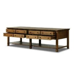 Greendale Kitchen Island - 118" - Tan Oak -France and So Furniture 238754 003 OPN 1