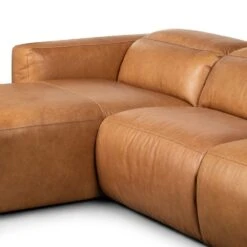 Fauna Power Recliner 3-Piece Sectional W/ Chaise - Sonoma Butterscotch - Left Chaise -France and So Furniture 238963 002 DET 2