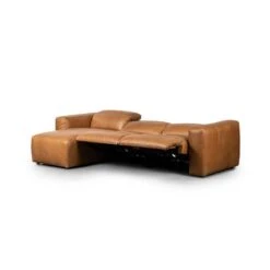 Fauna Power Recliner 3-Piece Sectional W/ Chaise - Sonoma Butterscotch - Left Chaise