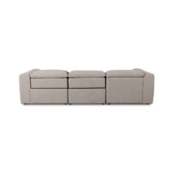 Fauna Power Recliner 3-Piece Sectional W/ Chaise - Laken Stone - Left Chaise -France and So Furniture 238963 003 BCK 1