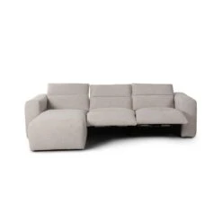 Fauna Power Recliner 3-Piece Sectional W/ Chaise - Laken Stone - Left Chaise -France and So Furniture 238963 003 OPN 2
