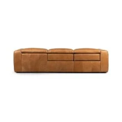 Fauna Power Recliner 3-Piece Sectional W/ Chaise - Sonoma Butterscotch - Right Chaise -France and So Furniture 238969 002 BCK 1
