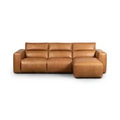 Fauna Power Recliner 3-Piece Sectional W/ Chaise - Sonoma Butterscotch - Right Chaise -France and So Furniture 238969 002 FRT 2