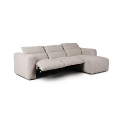 Fauna Power Recliner 3-Piece Sectional W/ Chaise - Laken Stone - Right Chaise