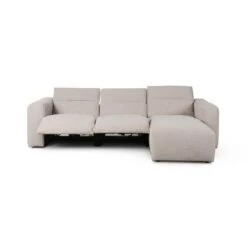 Fauna Power Recliner 3-Piece Sectional W/ Chaise - Laken Stone - Right Chaise 13 Fauna Power Recliner 3-Piece Sectional W/ Chaise - Laken Stone - Right Chaise -France and So Furniture 238969 003 OPN 2