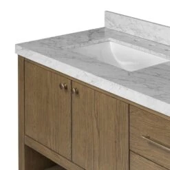 Aspen Double Vanity - Washed Natural -France and So Furniture 239251 001 DET 1