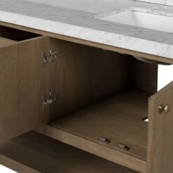 Aspen Double Vanity - Washed Natural -France and So Furniture 239251 001 DET 6