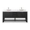 Aspen Double Wide Vanity - Black Wash Oak