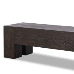 Asher Accent Bench - Ebony Rustic Wormwood Oak -France and So Furniture 239396 002 DET 1