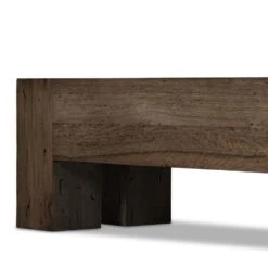 Asher Large Accent Bench - Ebony Rustic Wormwood Oak -France and So Furniture 239398 002 DET 1